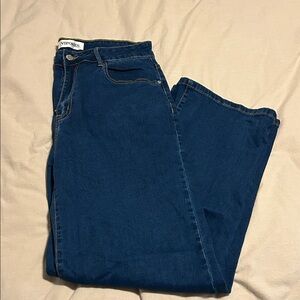 High Waist Wide Leg Jeans with Stretch